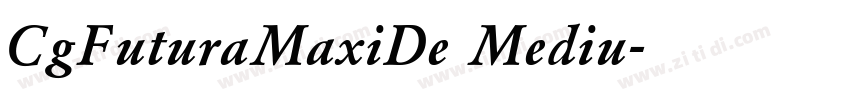 CgFuturaMaxiDe Mediu字体转换